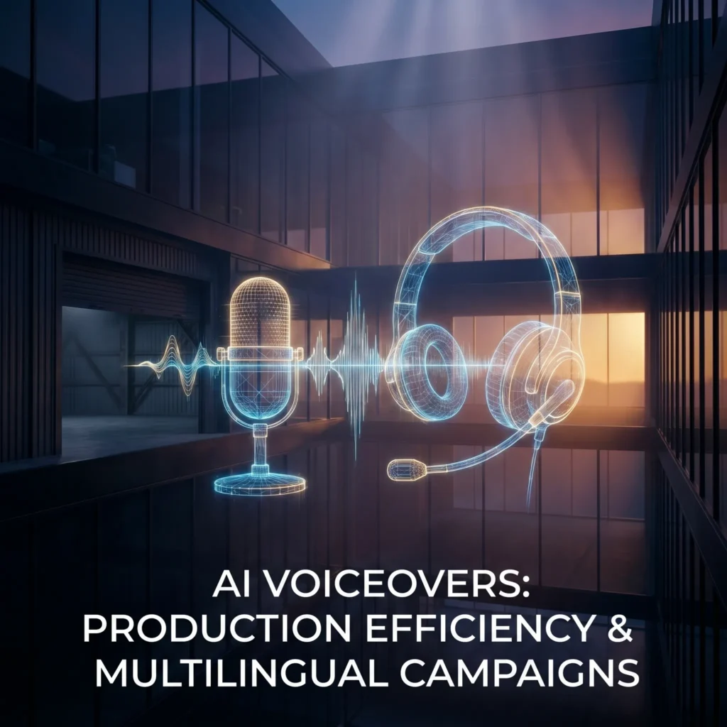 AI voiceovers in commercial video production